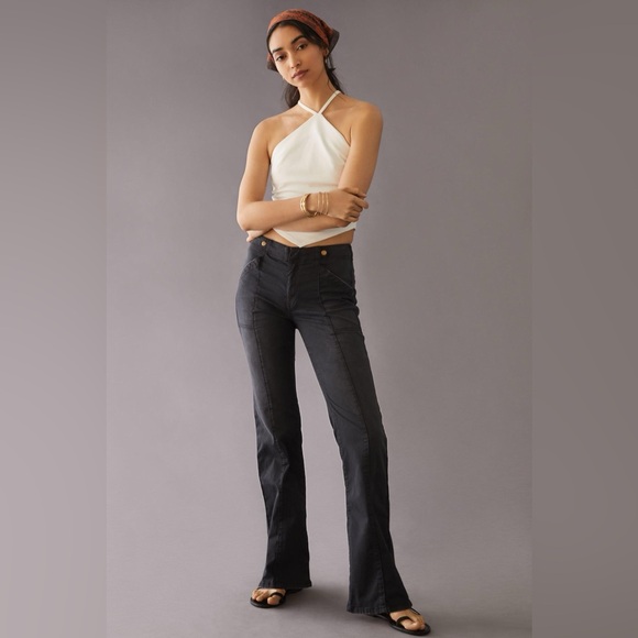 Pilcro Pants - Pilcro Anthropologie Women’s Demilune Utility Pants Dark Grey - Size 27